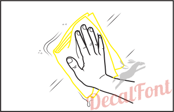 Pulire bene la superficie prima di applicare l'adesivo