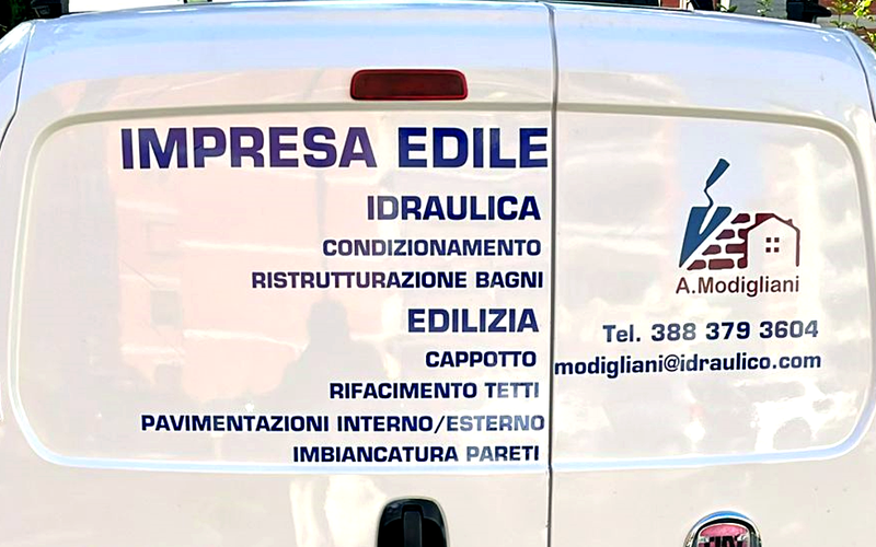 Scritte adesive per furgoni - esempio 2